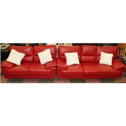 NEW GLENWOOD LEATHERETTE SOFA WITH LOVESEAT
