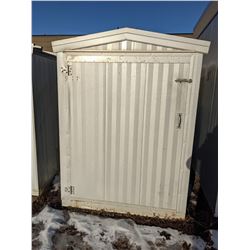 5' X 8' X 6' METAL SHED ON SKID, SINGLE DOOR