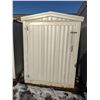 Image 1 : 5' X 8' X 6' METAL SHED ON SKID, SINGLE DOOR