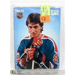 1982/83 OFFICIAL NHL GUIDE GRETZKY COVER