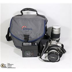 MINOLTA STSI CAMERA W/ 28-80 & 75-300 LENS & FLASH