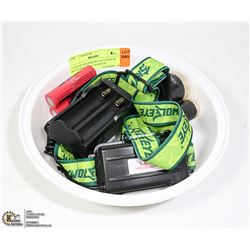 3 LED HEADLAMP WITH LITHOUM BATTERIES AND CHARGER