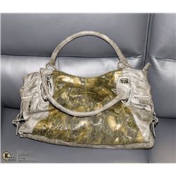 NEW PURSE WITH METAL ACCENTS & SNAKE SKIN DESIGN