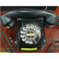 ANTIQUE BAKELITE CHROME DIAL DESK TELEPHONE