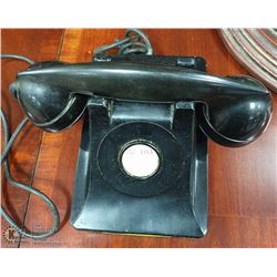ANTIQUE BAKELITE CHROME DIAL DESK TELEPHONE