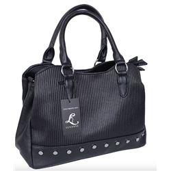 NEW LUXANNE BLACK PURSE WITH METAL ACCENTS