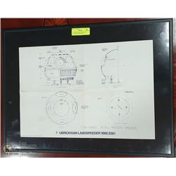 1977 STAR WARS UBRICKKIAN LANDSPEEDER 9000 Z001