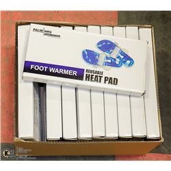 CASE OF NEW PALM NRG REUSABLE FOOT HEAT PADS