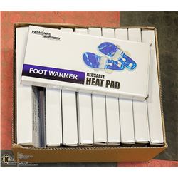 CASE OF NEW PALM NRG REUSABLE FOOT HEAT PADS