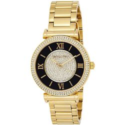 NEW MICHAEL KORS BLK/GOLD CRYSTAL STUDDED MSRP$409