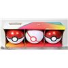 Image 1 : LOT OF 3 POKEBALLS WITH CARDS, DICE ETC.