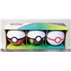 Image 1 : LOT OF 3 POKEBALLS WITH CARDS, DICE ETC.