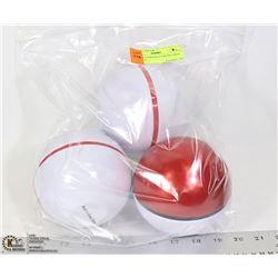 LOT OF 3 POKEBALLS WITH CARDS, DICE ETC.