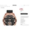 Image 3 : NEW DIESEL ROSE GOLD BLACK DIAL WATCH MSRP $455