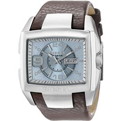 NEW DIESEL BLUE DIAL 49MM LEATHER BAND MSRP $200