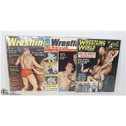 3 EARLY 1960'S WRESTLING MAGAZINES WWF