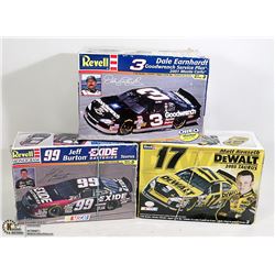 3 REVELL NASCAR MODELS