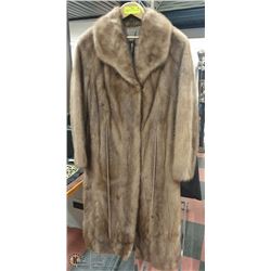BROWN MINK FUR FULL LENGTH JACKET