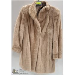 TAN MINK FUR 3/4 JACKET FITS LIKE A MEDIUM