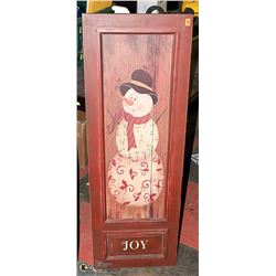 WOOD FRAME FROSTY THE SNOWMAN PICTURE 46" TALL
