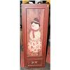Image 1 : WOOD FRAME FROSTY THE SNOWMAN PICTURE 46" TALL