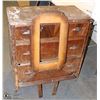 Image 1 : ANTIQUE WOODEN DRESSER WITH MIRROR FRAME