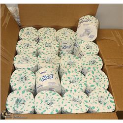 CASE WITH 80 ROLLS OF SCOTT BRAND TOILET PAPER