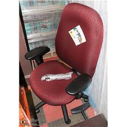 NEW RED HYDRAULIC LIFT OFFICE CHAIR