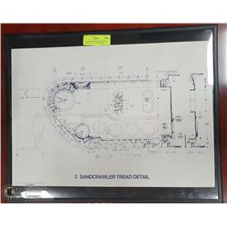 1977 STAR WARS SANDCRAWLER TREAD DETAIL BLUEPRINTS