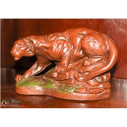 HEAVY WEIGHTED MOUNTAIN LION FIGURINE