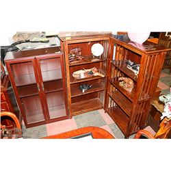 PAIR OF MATCHING BOOKSHELVES (29" X 13" X 54") &