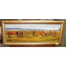 GOLFING DECOR PICTURE IN FRAME 41" X 17"