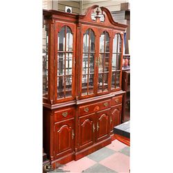 MATCHING HUTCH AND CHINA CABINET - CHERRY MAPLE