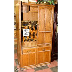 LARGE WOODEN TV CABINET. 41" X 20.5" X 71"