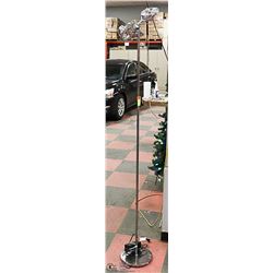 FLOOR LAMP WITH 3 ROTATING LIGHTS. 71" TALL.