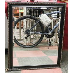 ORNATE BLACK FRAME BEVILLED MIRROR 25" X 31"