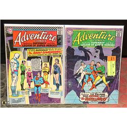 ADVENTURE COMICS NOS 361 & ? THERE IS WRITING OVER