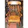 Image 1 : VINTAGE SOLID WOOD ROCKING CHAIR