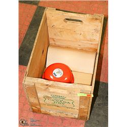 1974 CANADA DRY WOODEN CRATE 18" X 12 " X 13 "