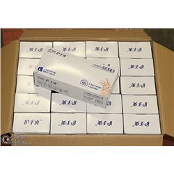CASE WITH 20 BOXES OF LARGE RUBBER DISPOSABLE