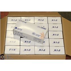 CASE WITH 20 BOXES OF LARGE RUBBER DISPOSABLE