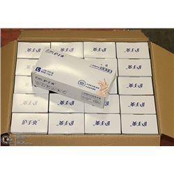 CASE WITH 20 BOXES OF LARGE RUBBER DISPOSABLE
