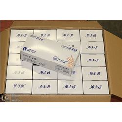 CASE WITH 20 BOXES OF LARGE RUBBER DISPOSABLE