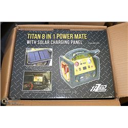 TITAN 8 IN 1 POWER MATE WITH SOLAR CHARGING PANEL