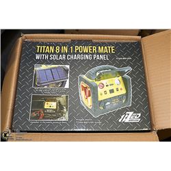 TITAN 8 IN 1 POWER MATE WITH SOLAR CHARGING PANEL