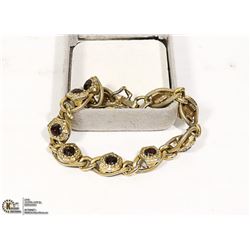 VICTORIAN GOLDETTE ROSE CUT GARNET NECKLACE