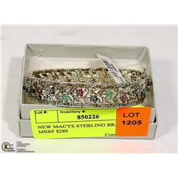 NEW MACYS STERLING BRACELET MSRP $280