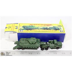 1950S MATCHBOX TANK TRANSPORTER WITH TANK