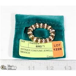 ANTIQUE COSTUME JEWELLERY BROOCH
