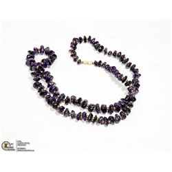 LARGE DEEP PURPLE AMETHYST NECKLACE